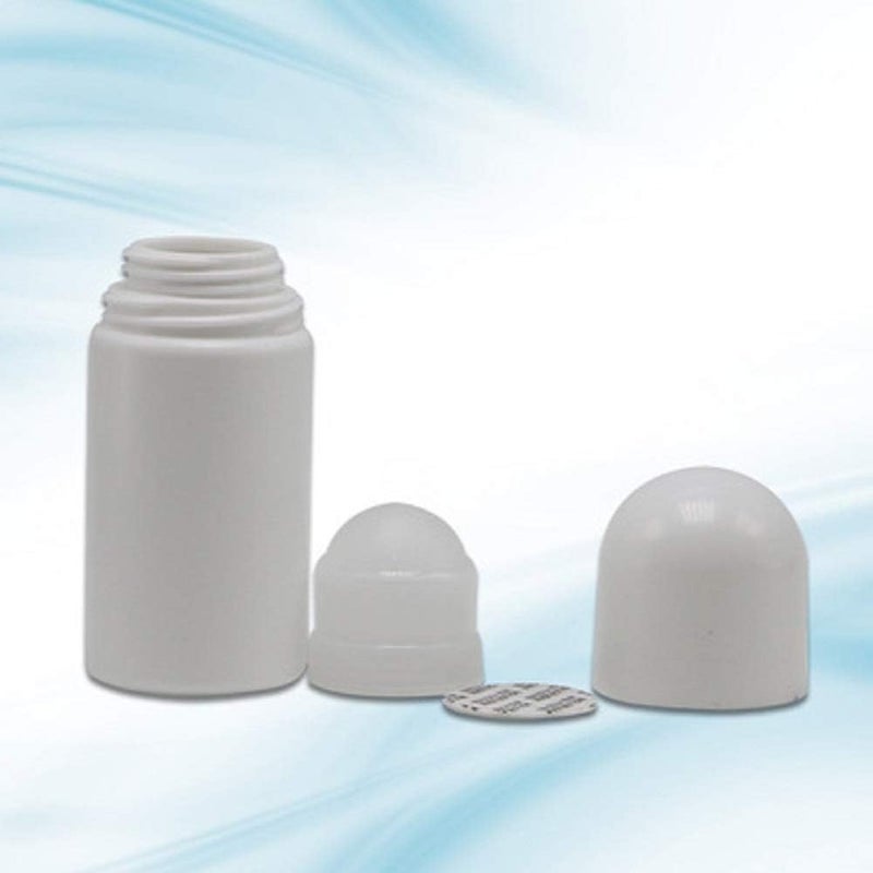 glasstore 4Pcs 50mL Empty Refillable Roll-on Bottle White Plastic Anti-perspirant Roller Bottles Leak-Proof DIY Deodorant Container with Roller Ball - Image 3